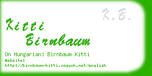 kitti birnbaum business card